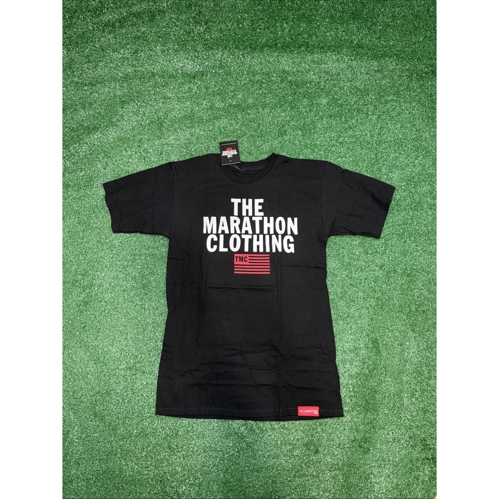 The Marathon Clothing TMC Stack Logo T Shirt Small Black Nipsey‎ Hussle NWT